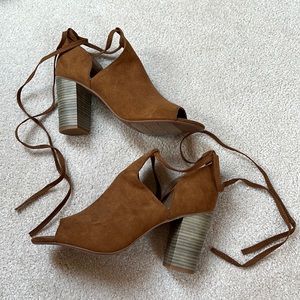 Bc footwear born in California lace up sandal booties
